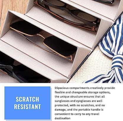 Travel Sunglasses Organizer, Sunglasses Travel Case for Multiple Pairs, Multiple Glasses Travel Case for Women, Men