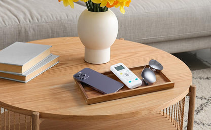 ALELION 11.7" Bathroom Vanity Tray for Counter - Acacia Wood Decorative Tray for Toilet Tank Makeup Perfume Jewelry Catchall Coffee Table - Wooden Kitchen Countertop Organizer for Soap Dispenser