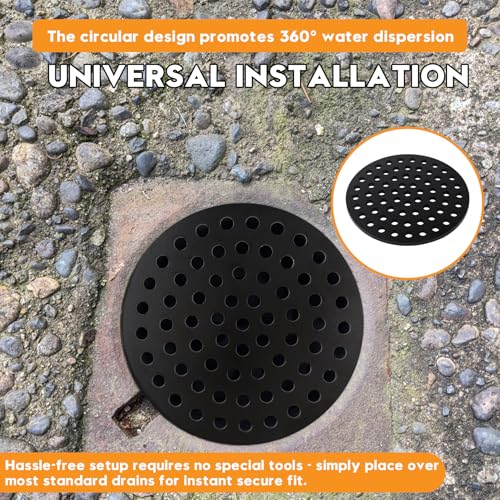 6.5 Inch Cast Iron Drain Cover, Basement Floor Drain Cover, 1 Pack | commercial floor drain cover; cast iron floor drain strainer; garage drain cover; floor drain flood guard