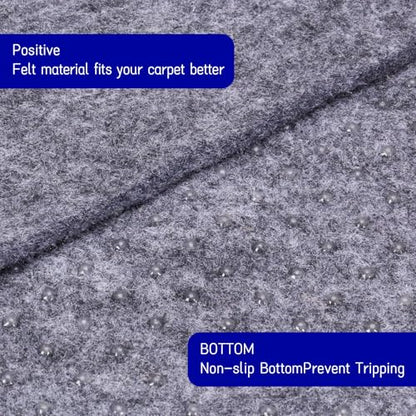 Non Slip Rug Pad 9 x 12 Ft, Extra Large Felt Under Rug Cushioning, Carpet Padding for Area Rugs on Hardwood, Laminate & Tile Floors, Keeps Rugs Secure