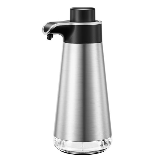 Soap Dispenser for Bathroom & Kitchen, 15 fl oz Re... (Silver | Plastic)