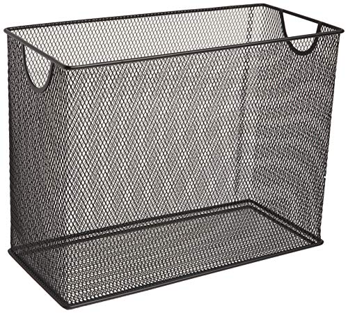 U Brands Desktop Hanging File Organizer, Metal, Black, Letter Size