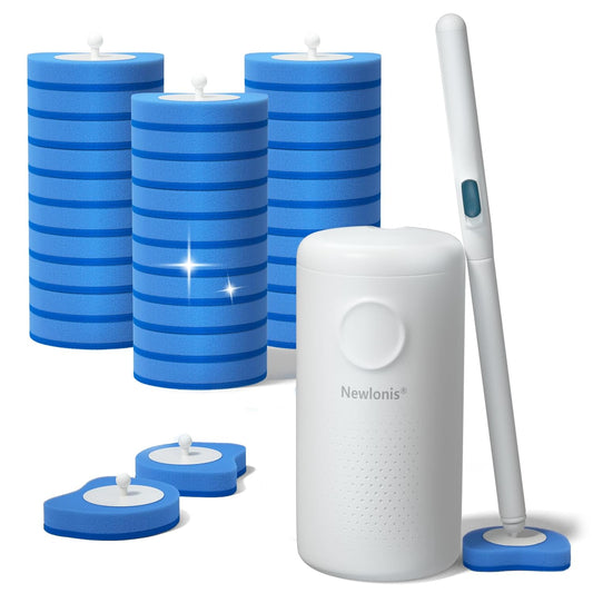Disposable Toilet Bowl Brush, 32 Scented Refills,... (1+32 Refills)