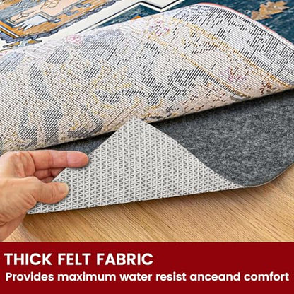 Waterproof Rug Pad, 8x10 ft Area Rug Non-Slip Carpet Pad, Non-Slip Rug Pads for All Floors and Finishes, Felt Pad for Hardwood Floors, Keeps Carpets in Place Soft and Safe