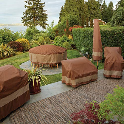 DUCKCOVERS Ultimate Patio Sofa Cover, 77"W x 37"D x 35"H, Mocha Cappuccino, Outdoor Sofa Cover