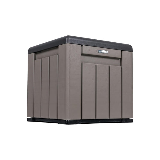 LIFETIME Outdoor Storage Cube Deck Box for Package Delivery, Patio Furniture Cushions, Garden Tools, Pool Accessories, 25 Gallon