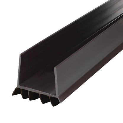 M-D Building Cinch® Slide-On U-Shaped Vinyl UDS, Brown, 36in 2pk | Rigid and Flexible Vinyl, Blocks Drafts Moisture Dust Insects, Compression Fit, No Hardware Required, Cut-to-Length