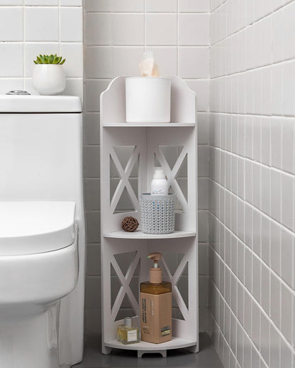 J JINXIAMU Corner Shelf Small Bathroom: Frees Up 65% Bath Space for Renters
