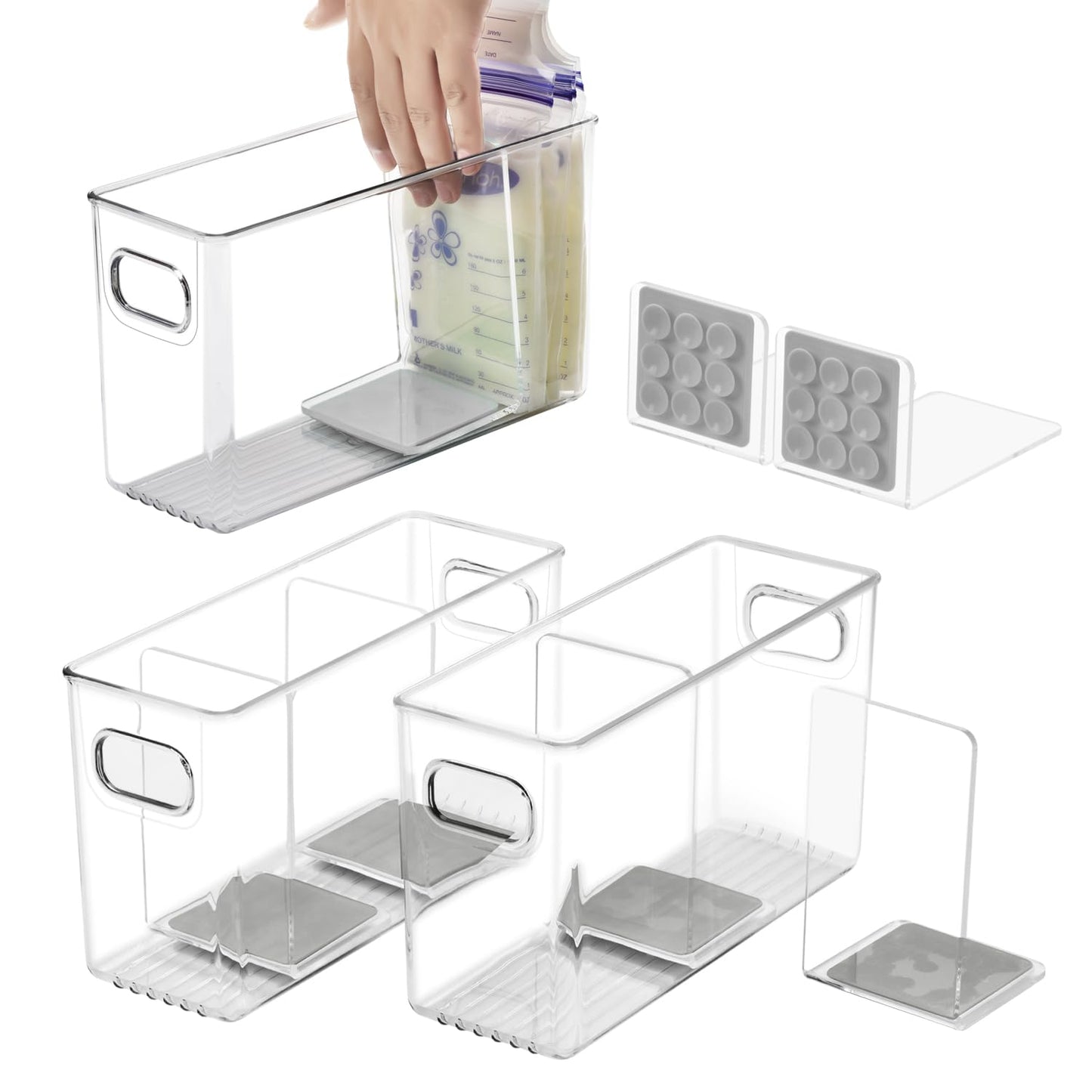 Breastmilk Storage Container with L Shaped Divider...