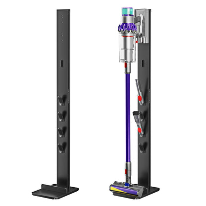 Vacuum Cleaner Stand, Compatible with Dyson Gen5 V15, with 4 Hooks | for V12 V11 V10 V9 V8 V7 V6, Floor Cordless Vacuum Accessory Holder, Attachment Organizer, Black