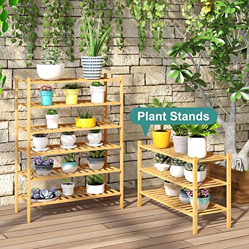 viewcare 3-Tier Free Standing Shoe Racks, Bamboo Wood Shoe Rack for Entryway & Closet, Beautiful | Natural | Functional | Sturdy Shoe Rack