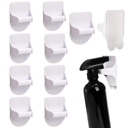 TOPZEA 10 Pack Spray Bottle Holder Hangers Wall Mount, Adhesive Spray Bottle Hooks Easy Install Wall Hanging Cleaning Bottles Organizer Storage Racks for Cabinet, Kitchen, Bathroom, Under Sink