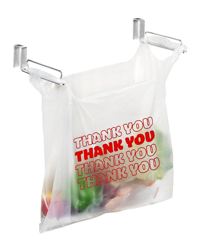 Trash Bag Holder Rack, Over Cabinet Door Garbage Bag Storage Organizer, Stainless Steel, 5.5 Inches