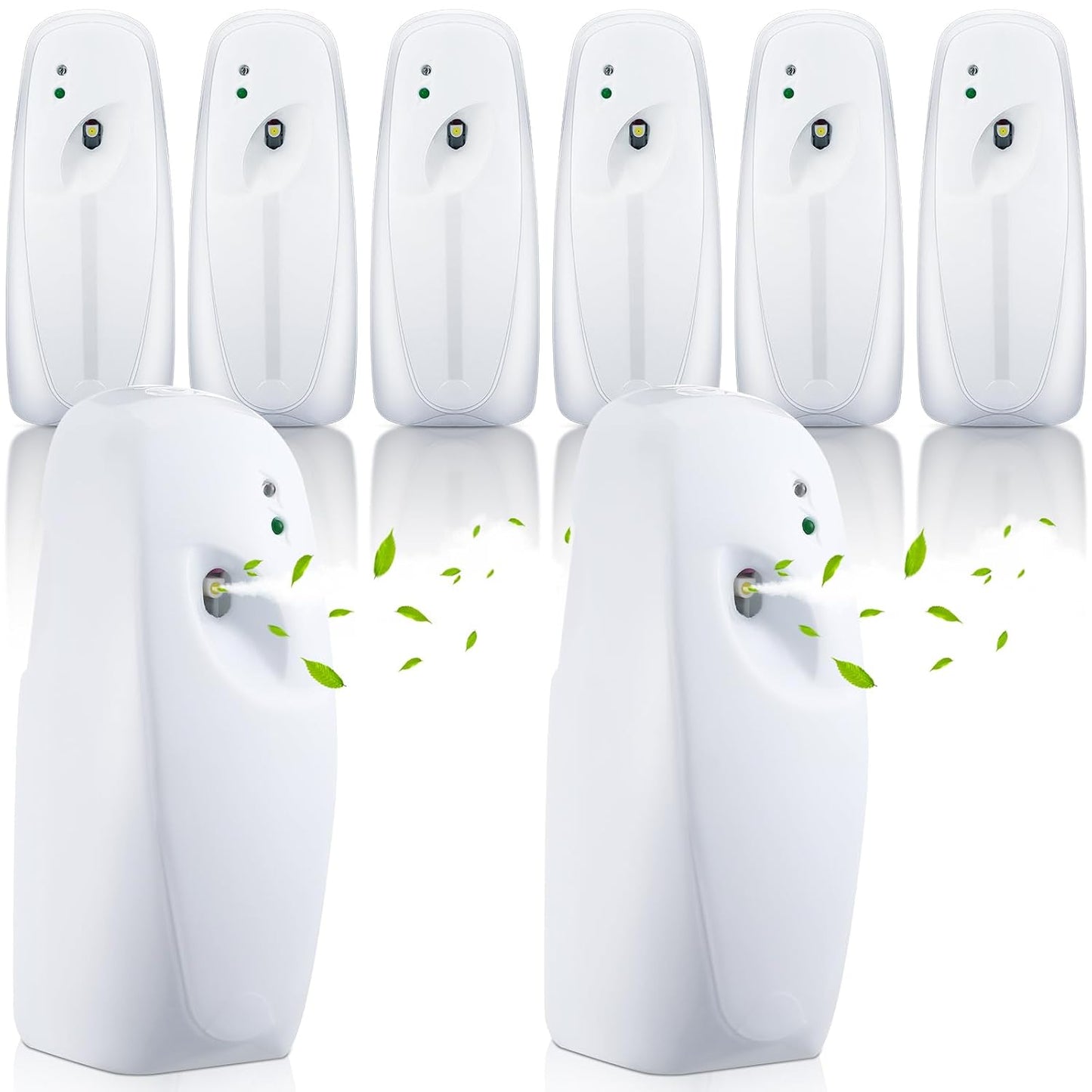 Uiifan 8 Pcs Automatic Air Freshener Spray Dispenser 8.27 x 3.15 x 3.15 Inch Wall Mounted Automatic Air Freshener Dispenser Mist Adjustable Fragrance Aerosol Spray Sprayer for Room