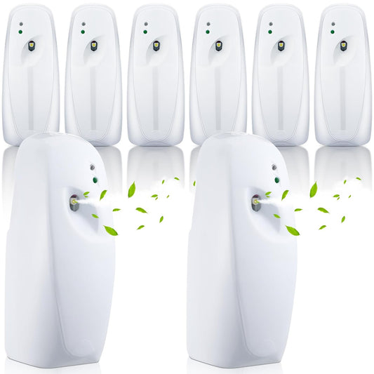 Uiifan 8 Pcs Automatic Air Freshener Spray Dispenser 8.27 x 3.15 x 3.15 Inch Wall Mounted Automatic Air Freshener Dispenser Mist Adjustable Fragrance Aerosol Spray Sprayer for Room