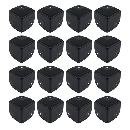 Antrader 16Pcs 1.57in Metal Corner Protectors for Box Cabinet Reinforcement | 40×40×40mm Anti-Collision Box Edge Guards, 3-Way Cabinet Speaker Corner Protectors