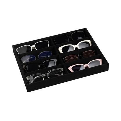 8-Slot Sunglass Organizer,Velvet Sunglass Holder for Drawer | Vanity Glass Holder,Sunglass Case For Multiple Sunglass,Sunglass Tray for Drawer,Sunglass Box for Women,Eyeglass Organizer