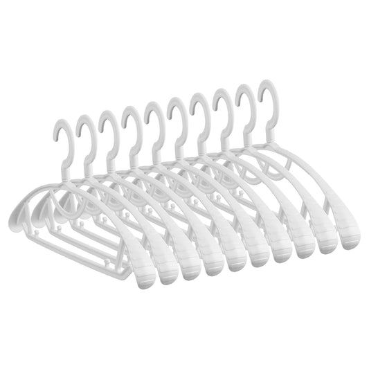 Suit Hangers 20 Pack - No Shoulder Bump Heavy-Duty ABS Plastic Sturdy Hanger with Wide Shoulder for Jackets, Coats, Blazers, Anti-Slip Dual Hooks for Ties, Dresses, Heavy Sweaters (White)