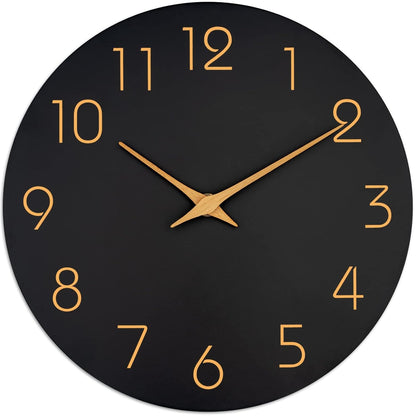 12" Wall Clock Battery Operated Silent Non-Ticking Modern Simple | Analog Kitchen Home Bathroom Living Room Bedroom Office Mordern Simple