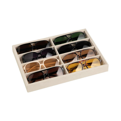 8-Slot Sunglass Organizer,Velvet Sunglass Holder for Drawer | Vanity Glass Holder,Sunglass Case For Multiple Sunglass,Sunglass Tray for Drawer,Sunglass Box for Women,Eyeglass Organizer