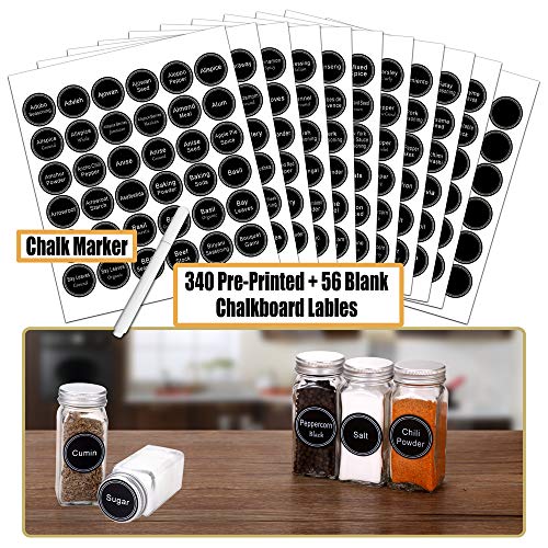 66 Pcs 4 oz Glass Spice Jars with Shaker Lids and 703 Spice Labels