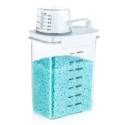 Tokokimo Laundry Detergent Dispenser - Powder Container & Scent Booster Beads Dispenser for Laundry Room Organization