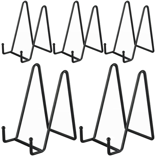 5-Pack 6-Inch Plate Holder Display Stands Black Me... (Black | Iron)