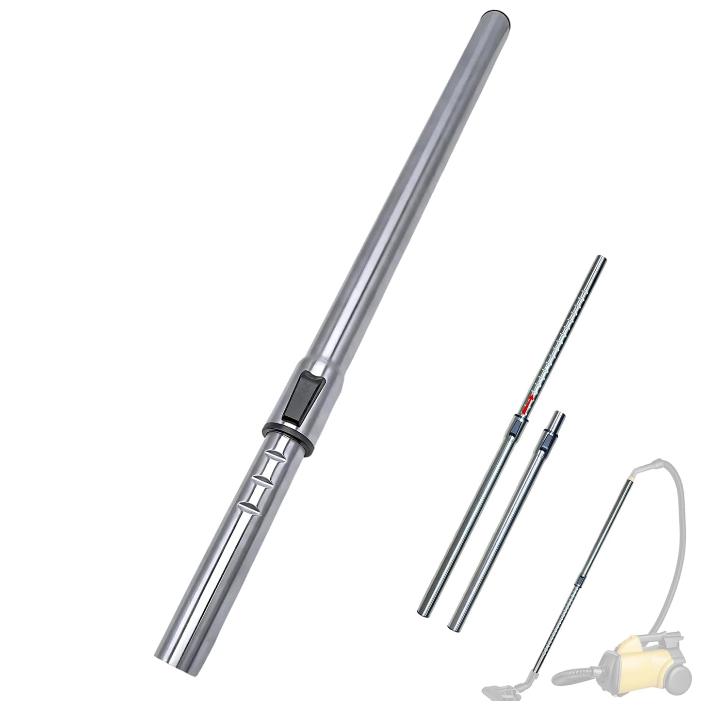 1.25 Inch Stainless Steel Vacuum Extension Wand Compatible with Vacuums using 1 1/4 Inch (1.25in) 32mm Accessories - 1 1/4 Vacuum Extension Tube for Shop Vac (Stainless Steel Extension Wand)