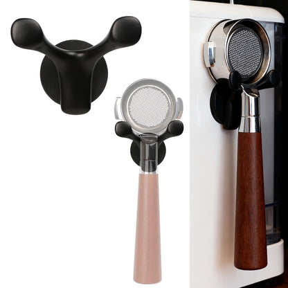 Magnetic Portafilter Holder for Metal Wall Surface Espresso machine accessories Organizer Tools Compatible with Breville Cafe, Ninja Luxe Coffee Machine (Black)
