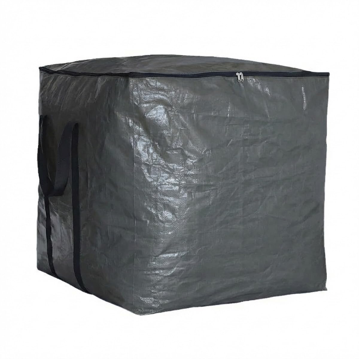 Extra Large Cube Moving Bags (Black, 25"x25"x25") | Heavy Duty, Water-Resistant, Foldable, For Clothes, Bedding, Blankets & Pillows, Reusable Alternative to Moving Boxes