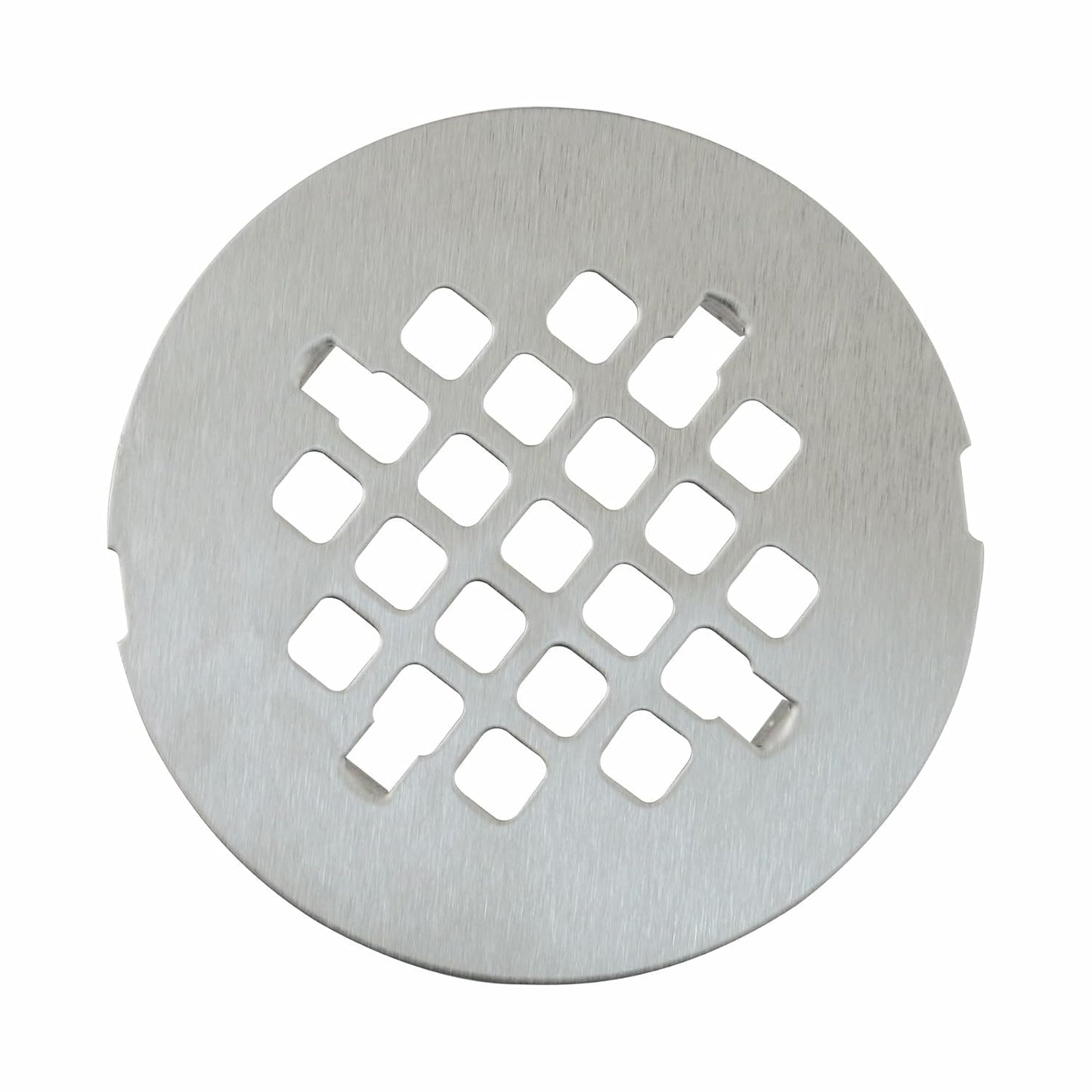 WELSAN 4-1/4" OD Brushed Nickel Shower Drain Cover,Round Shower Floor Drain | Snap-in, Stainless steel, Double-coated, Bath Shower Drain Assembly, Easy to Install, 4-1/4" OD and a pin distance of 2-7/8"