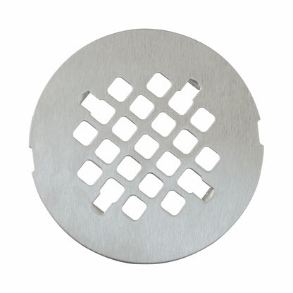 WELSAN 4-1/4" OD Brushed Nickel Shower Drain Cover,Round Shower Floor Drain | Snap-in, Stainless steel, Double-coated, Bath Shower Drain Assembly, Easy to Install, 4-1/4" OD and a pin distance of 2-7/8"