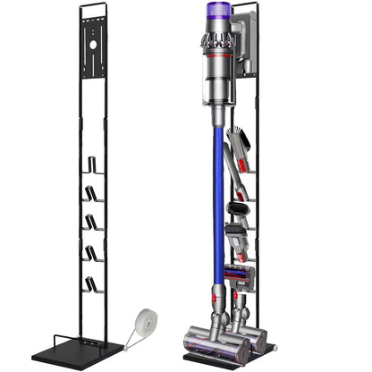 Lasvea Vacuum Stand Compatible with V15 V11 V10 V9 V8 V7 V6 with Wheels,Heavy Base Metal Bracket Holder, Storage Bracket Stand for Cordless Vacuum Cleaners & Accessories & Attachments