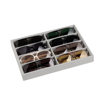 8-Slot Sunglass Organizer,Velvet Sunglass Holder for Drawer | Vanity Glass Holder,Sunglass Case For Multiple Sunglass,Sunglass Tray for Drawer,Sunglass Box for Women,Eyeglass Organizer