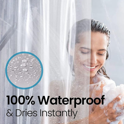 LiBa Shower Curtain PEVA 10G, 72x78 Inch Waterproof Clear