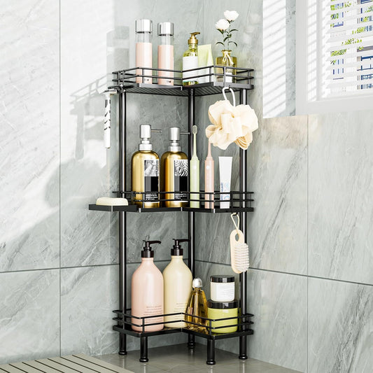Corner Shower Caddy Standing - 3-Tier Stainless St...