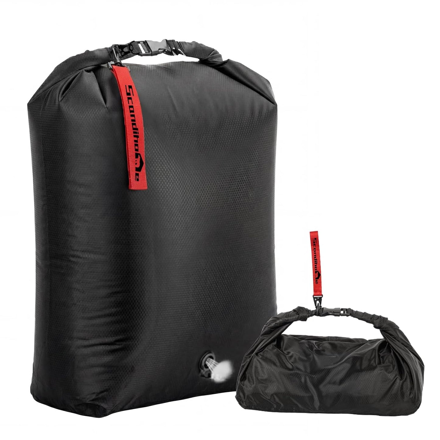 Travel Laundry Bag, Pump-Free Vacuum Compression Dirty Clothes Bag for Suitcases, Large Waterproof Wet Dry Bag, Space Saver Reusable Laundry Bag for Cruise Essentials, Road Trip & Dorm, Black