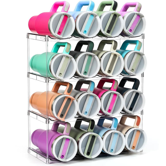 Acrylic Water Bottle Organizer, Hold Stanley 40 OZ... (Clear | Acrylic)