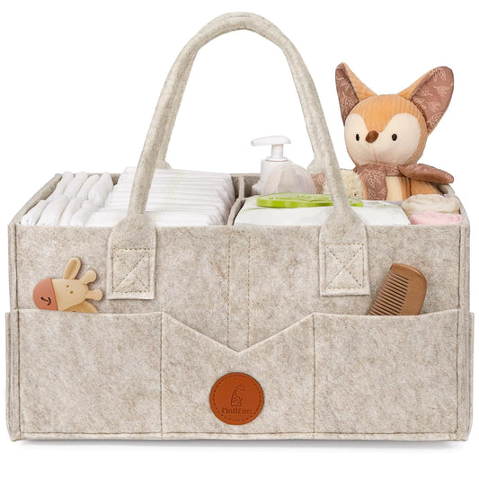 Felt Diaper Caddy Organizer for Changing Table - L... (KHAKI | Felt)
