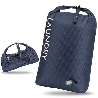 Travel Laundry Bag, Vacuum Compression Dirty Clothes Travel Bag | Waterproof Wet/Dry Space-Saving Laundry Storage Organizer, Smell Proof Storage Bag for Clothing, Swimming, Yoga, Gym, Camping