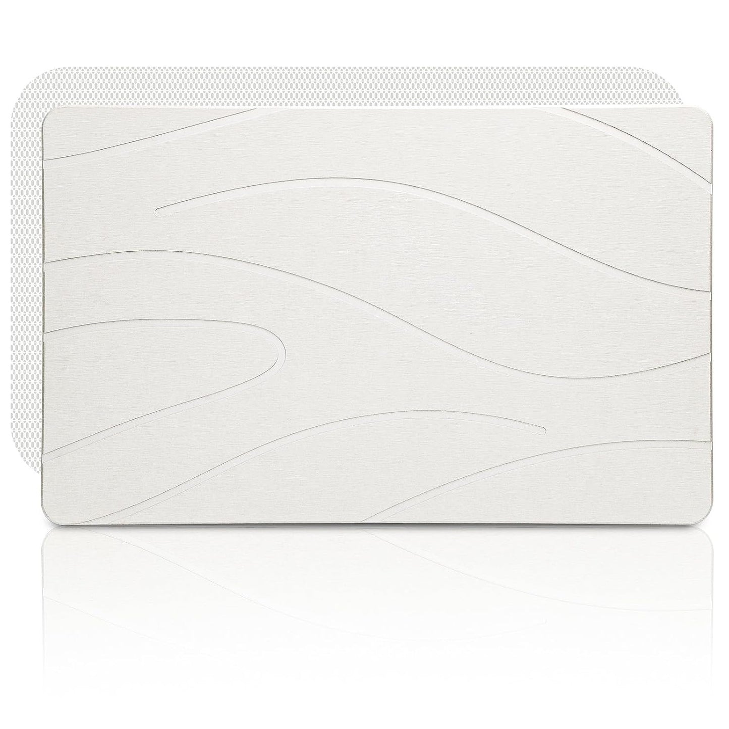 Large Stone Bath Mat, 31.5 x 19.7” Diatomaceous Earth Bath Mat | Extra Large Stone Bath Mat for Bathroom, Absorbent Stone Shower Mats, Non-Slip Barhroom Floor Mat, Quick Dry, Easy to Clean