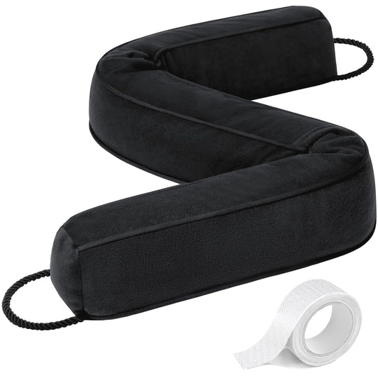 38” Weighted Under Door Draft Stopper, Heavy Weigh... (Black)