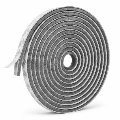 Brush Weather Stripping, Self-Adhesive Pile Door Seal Strip for Sliding Doors and Windows, Felt Weatherstrip Draft Stopper, Soundproof Dustproof Window Gap Seal, Gray, 40FT