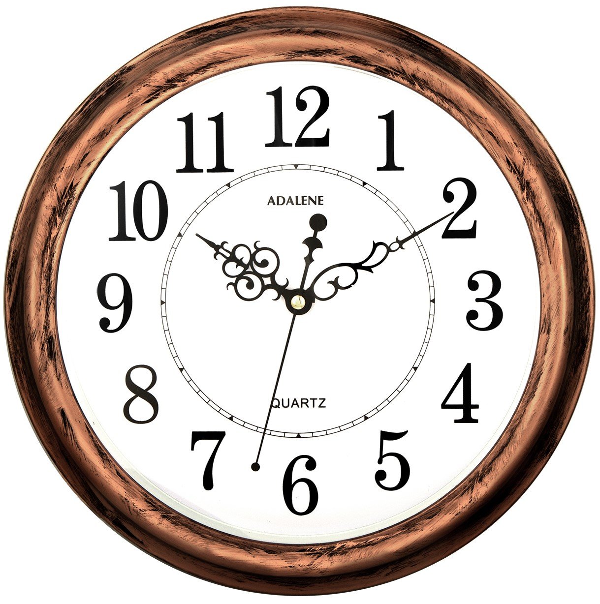 Adalene 13-Inch Decorative Wall Clock Silent Non-Ticking - Vintage Retro Rustic Battery Operated Kitchen Wall Clock - Large Wall Clocks for Living Room Décor, Office, Bathroom