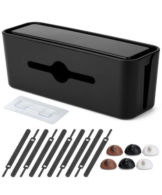 Bates- Cable Management Box, Small, Cable Organize... (Black)
