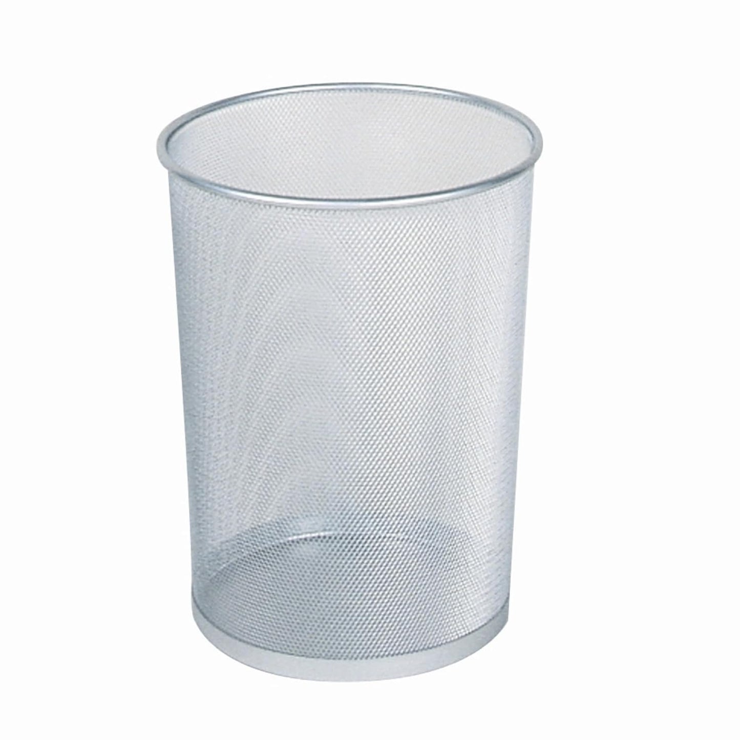 Rubbermaid Commercial Products Concept Collection Mesh Metal Trash Can 5-Gallon Fits Under Desk Silver Wastebasket for School/Office/Home/Bathroom