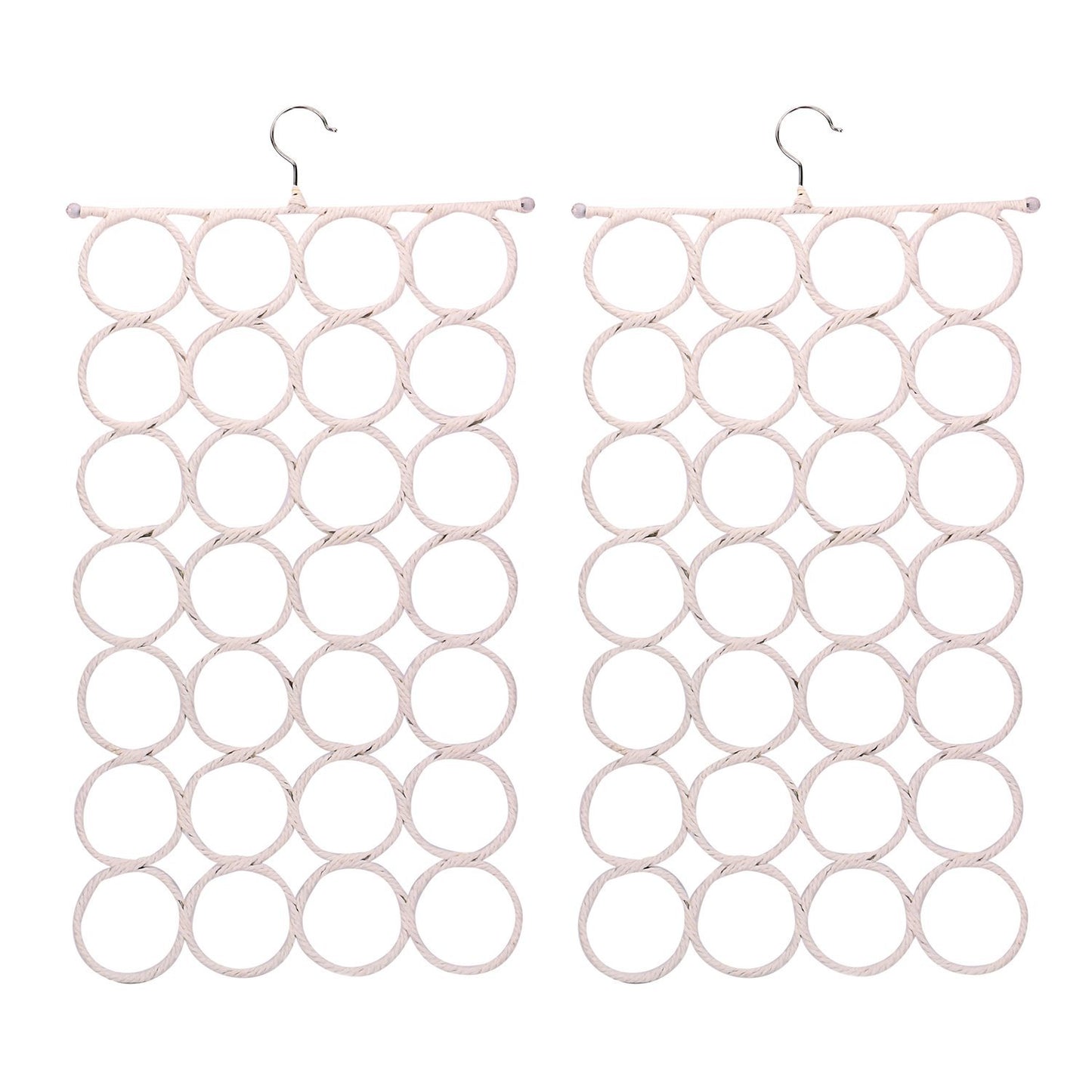 Tosnail Pack of 2 Scarf Hanger Holder Organizer Space Saver for Tie, Belt, Scarves, Socks - White
