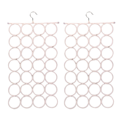 Tosnail Pack of 2 Scarf Hanger Holder Organizer Space Saver for Tie, Belt, Scarves, Socks - White