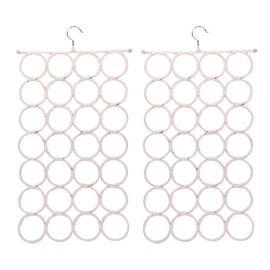 Tosnail Pack of 2 Scarf Hanger Holder Organizer Space Saver for Tie, Belt, Scarves, Socks - White