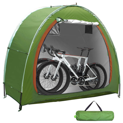 HuaKastro Outdoor Bike Cover Bicycle Tent for 2 Bikes, Waterproof Oxford Storage Tent, Foldable Bike Shelter for Camping